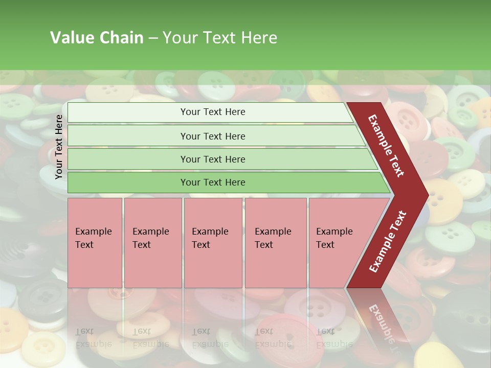A Pile Of Colorful Buttons On A White Background PowerPoint Template