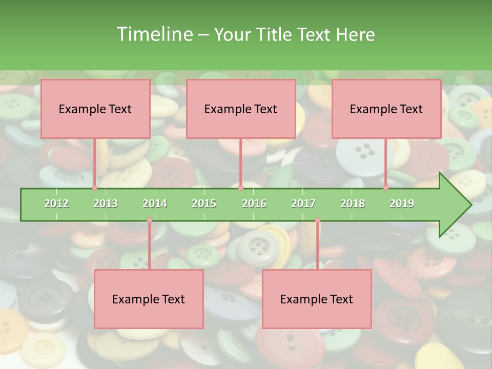 A Pile Of Colorful Buttons On A White Background PowerPoint Template