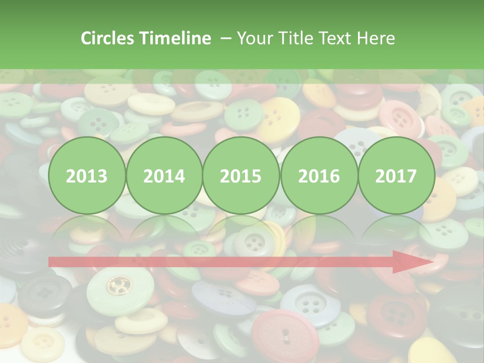 A Pile Of Colorful Buttons On A White Background PowerPoint Template