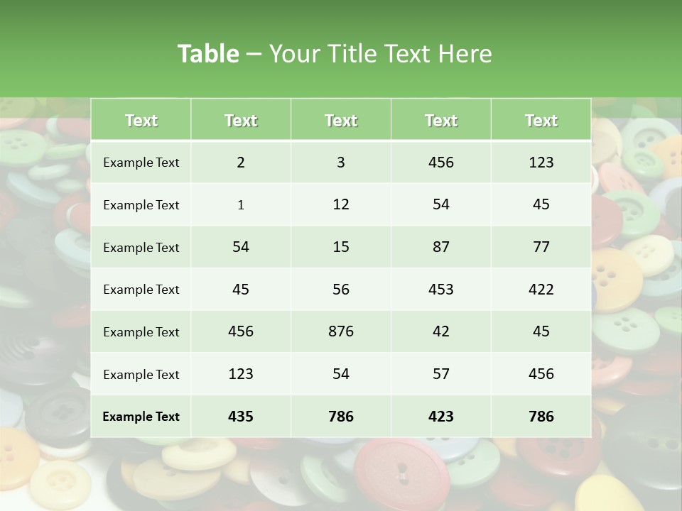 A Pile Of Colorful Buttons On A White Background PowerPoint Template