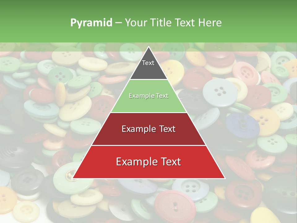 A Pile Of Colorful Buttons On A White Background PowerPoint Template