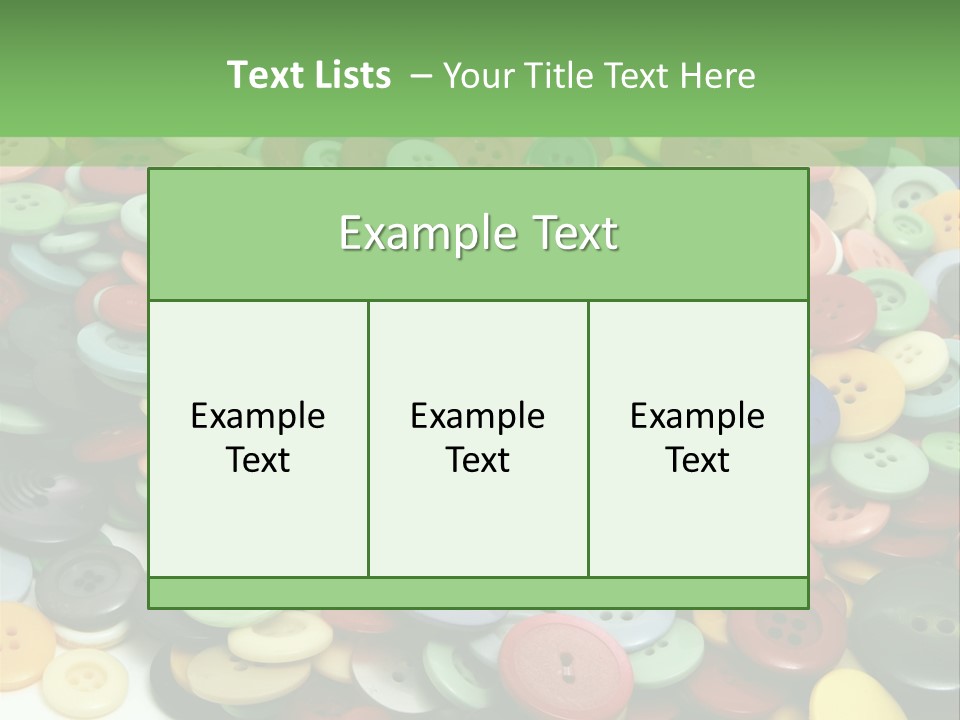 A Pile Of Colorful Buttons On A White Background PowerPoint Template