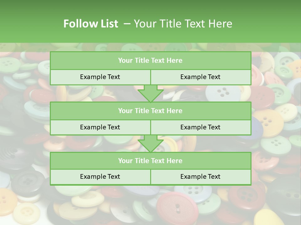 A Pile Of Colorful Buttons On A White Background PowerPoint Template