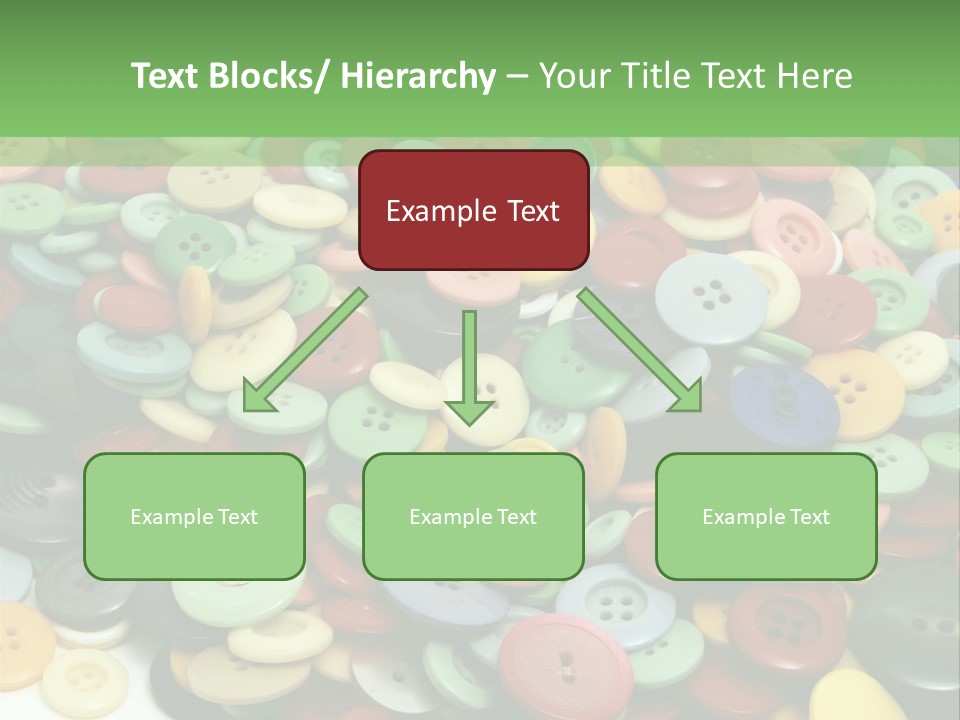 A Pile Of Colorful Buttons On A White Background PowerPoint Template