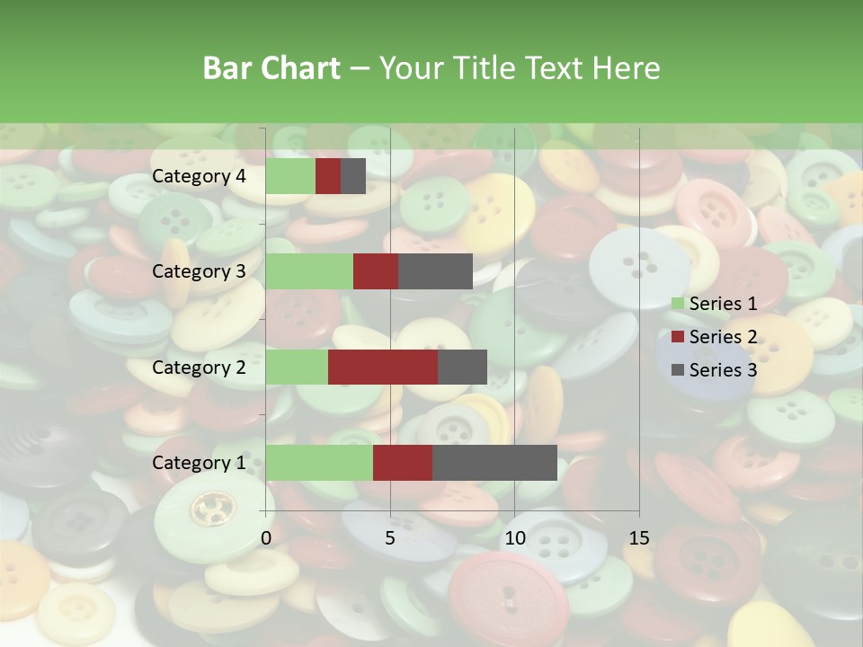 A Pile Of Colorful Buttons On A White Background PowerPoint Template