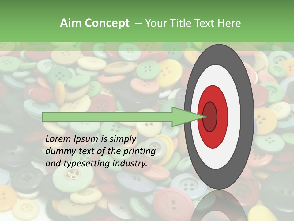 A Pile Of Colorful Buttons On A White Background PowerPoint Template