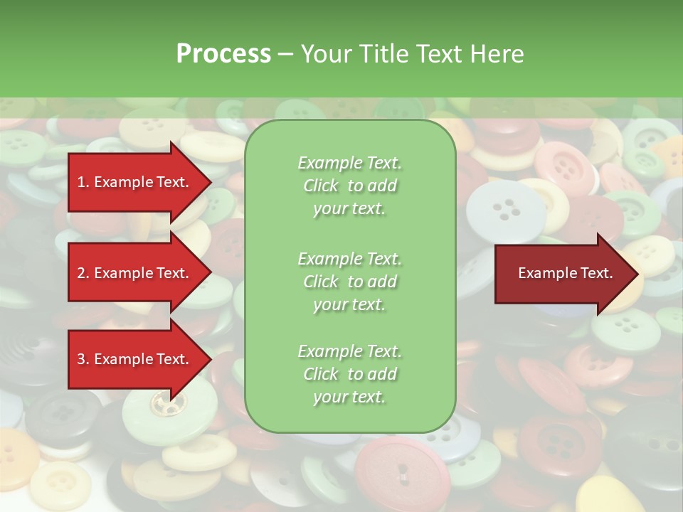 A Pile Of Colorful Buttons On A White Background PowerPoint Template