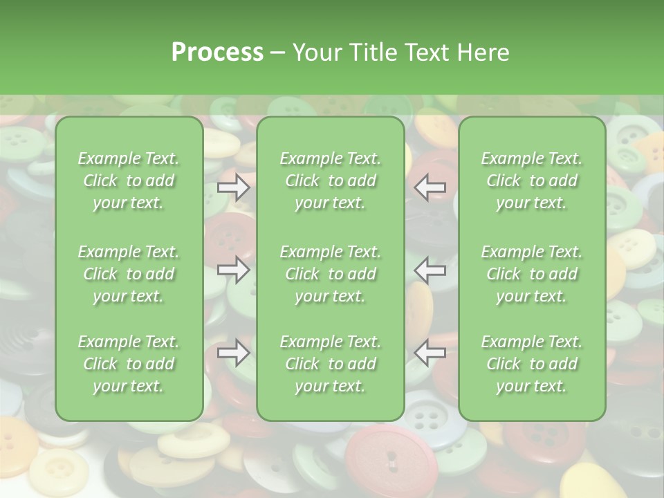 A Pile Of Colorful Buttons On A White Background PowerPoint Template