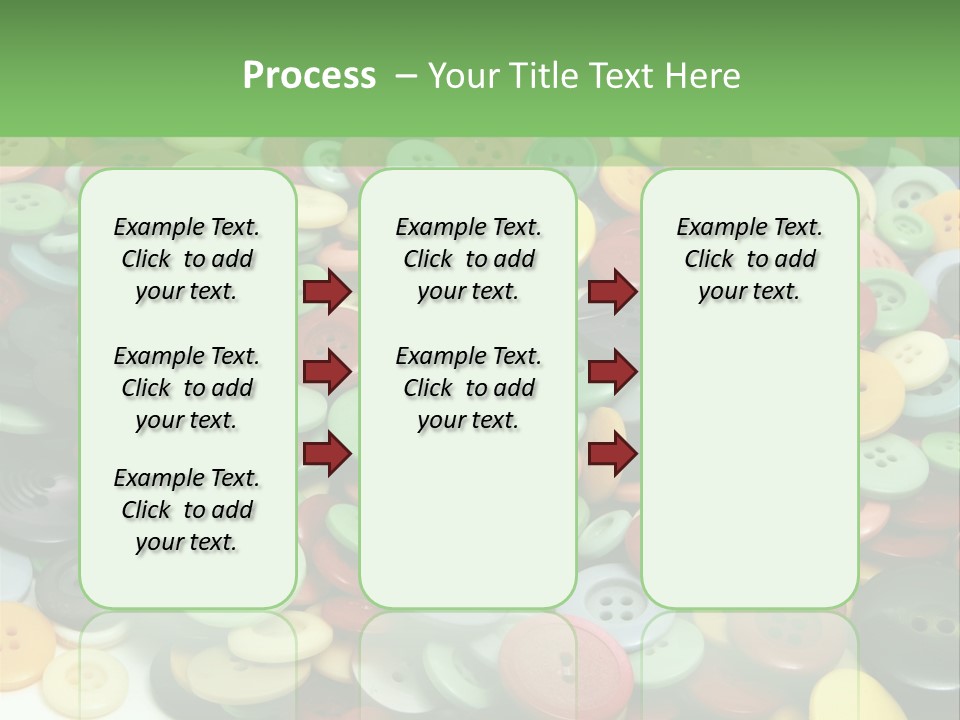 A Pile Of Colorful Buttons On A White Background PowerPoint Template