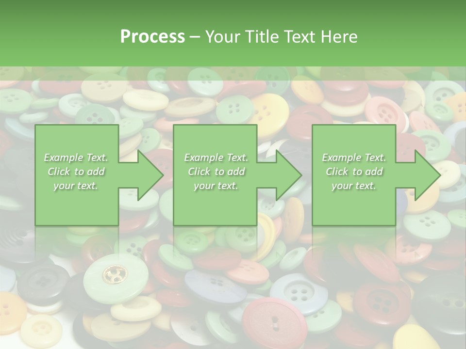 A Pile Of Colorful Buttons On A White Background PowerPoint Template