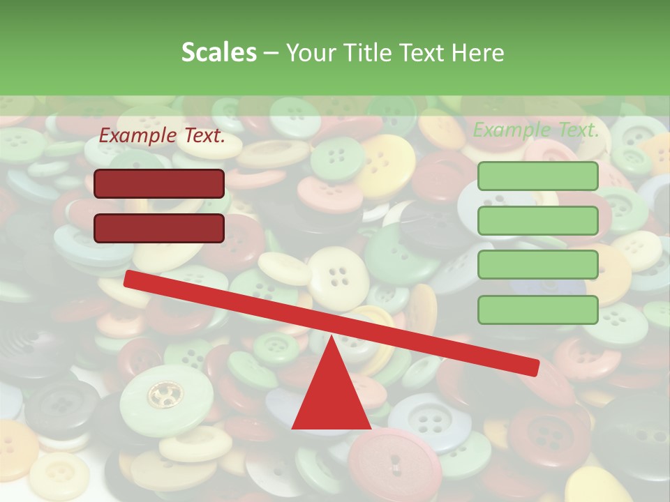 A Pile Of Colorful Buttons On A White Background PowerPoint Template
