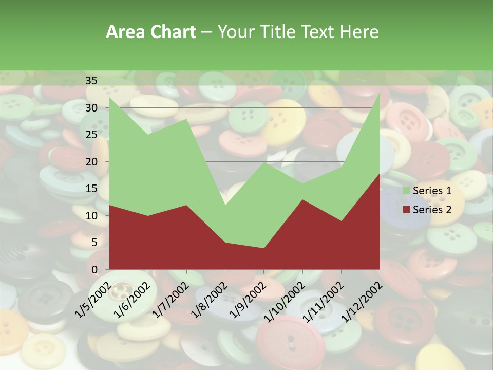 A Pile Of Colorful Buttons On A White Background PowerPoint Template