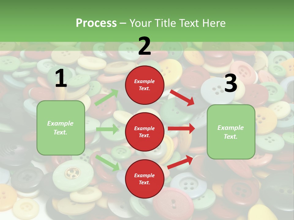 A Pile Of Colorful Buttons On A White Background PowerPoint Template