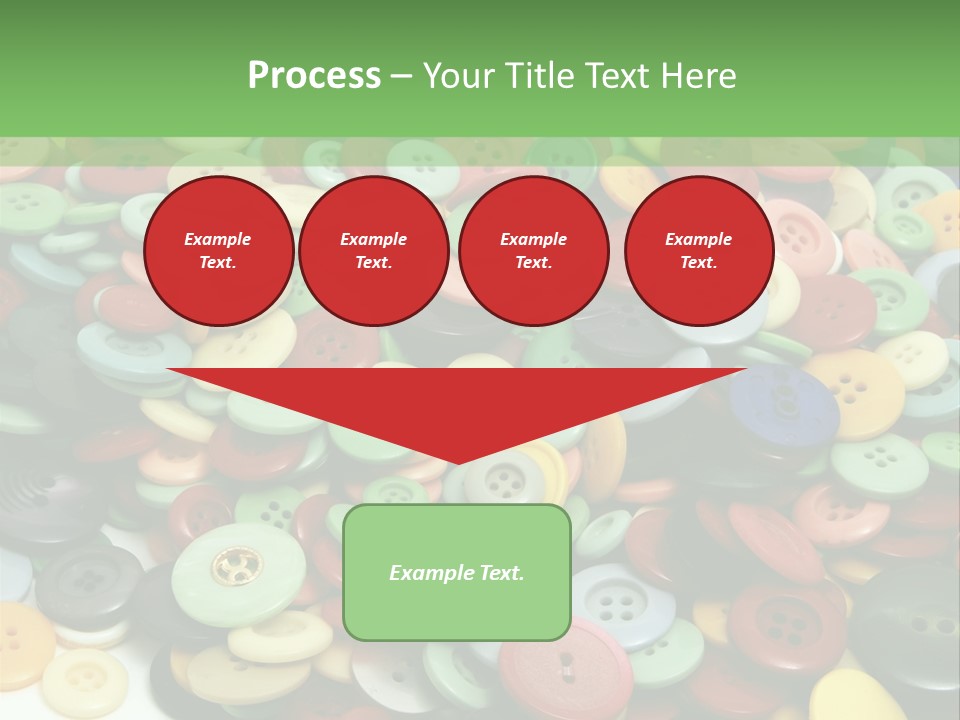 A Pile Of Colorful Buttons On A White Background PowerPoint Template