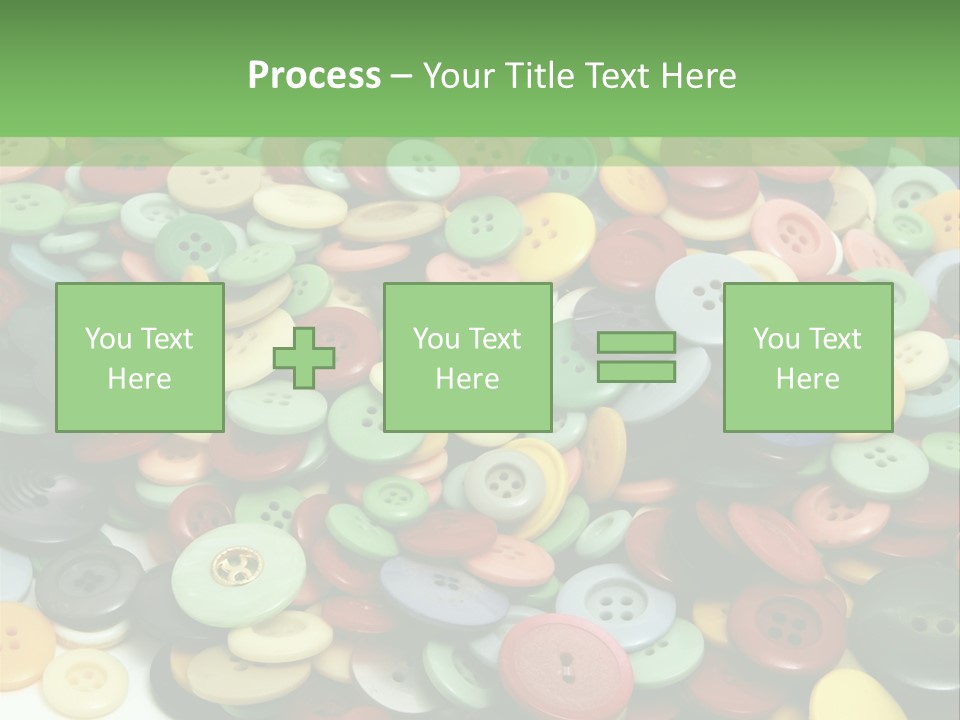 A Pile Of Colorful Buttons On A White Background PowerPoint Template