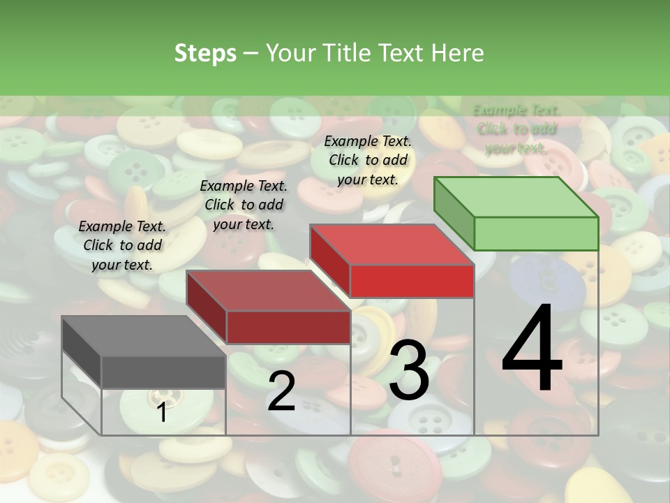 A Pile Of Colorful Buttons On A White Background PowerPoint Template