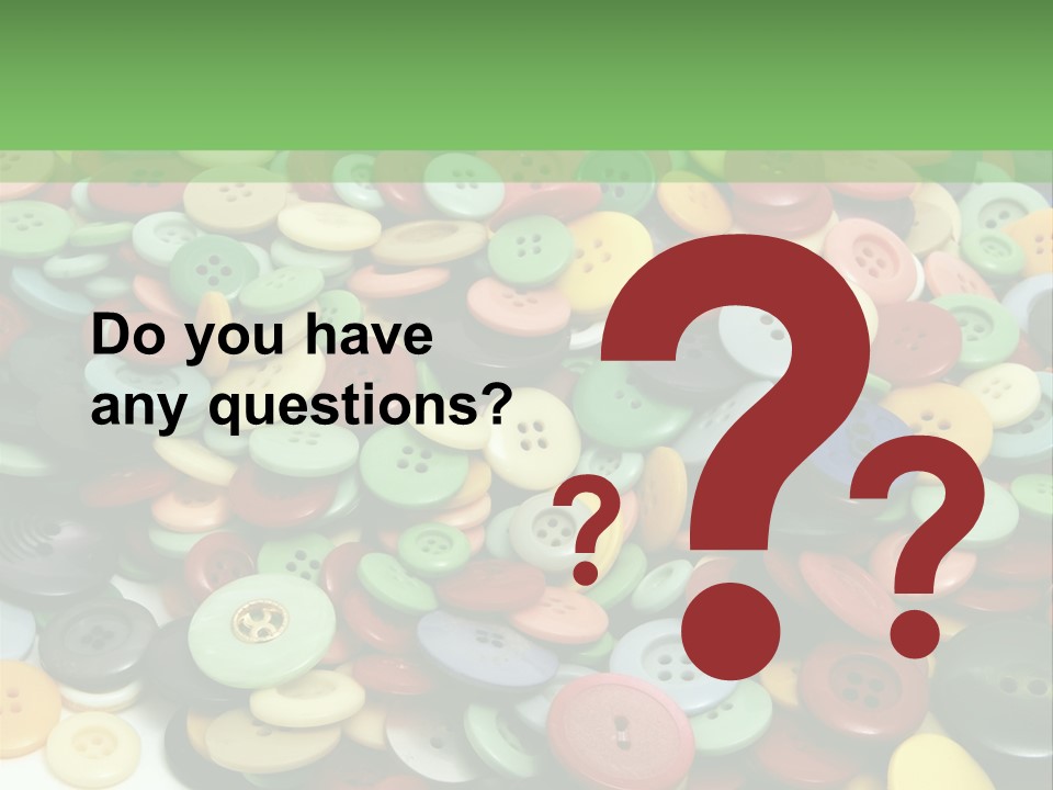 A Pile Of Colorful Buttons On A White Background PowerPoint Template