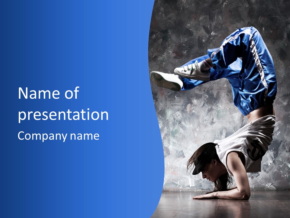 A Person Doing A Handstand On The Floor PowerPoint Template