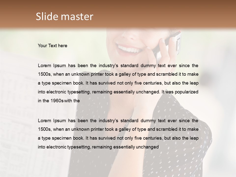 Lifestyle Person Mobile PowerPoint Template