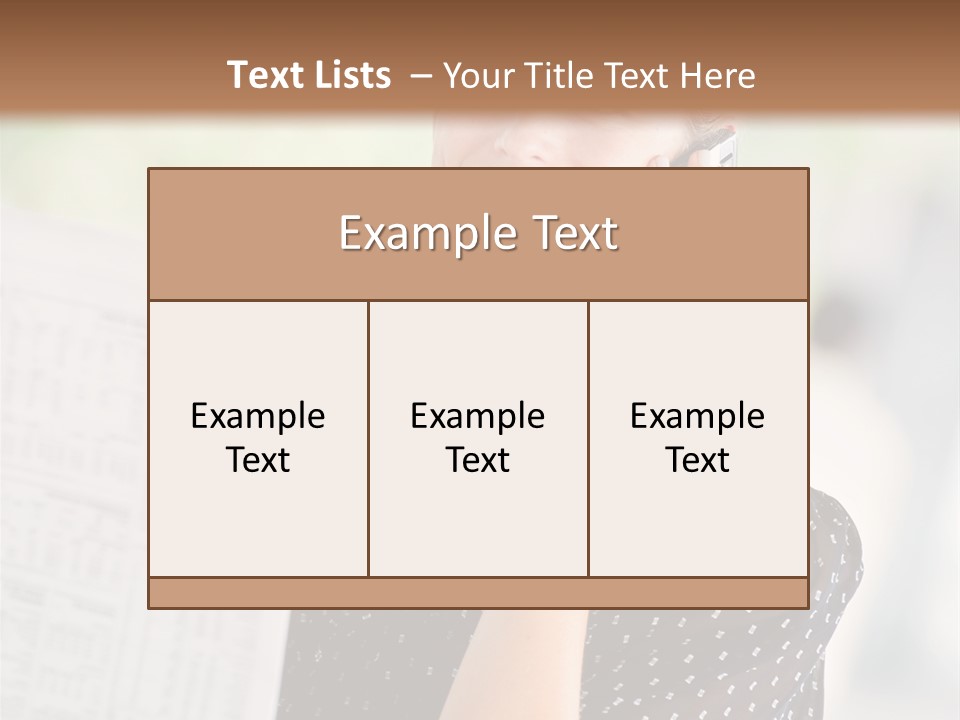 Lifestyle Person Mobile PowerPoint Template