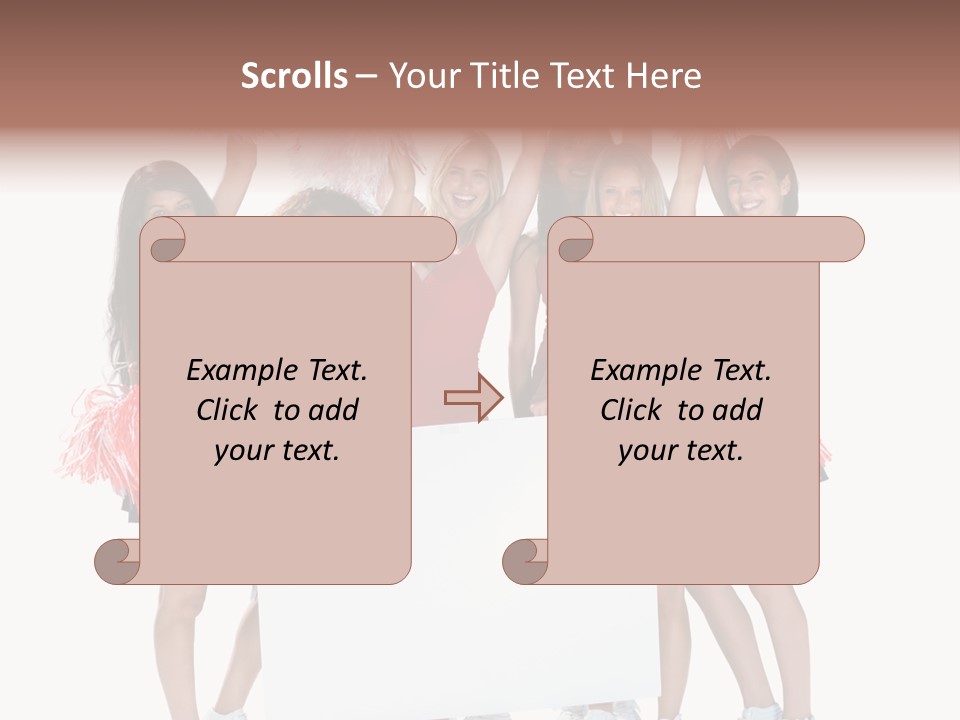 Cropped Space Businesswoman PowerPoint Template
