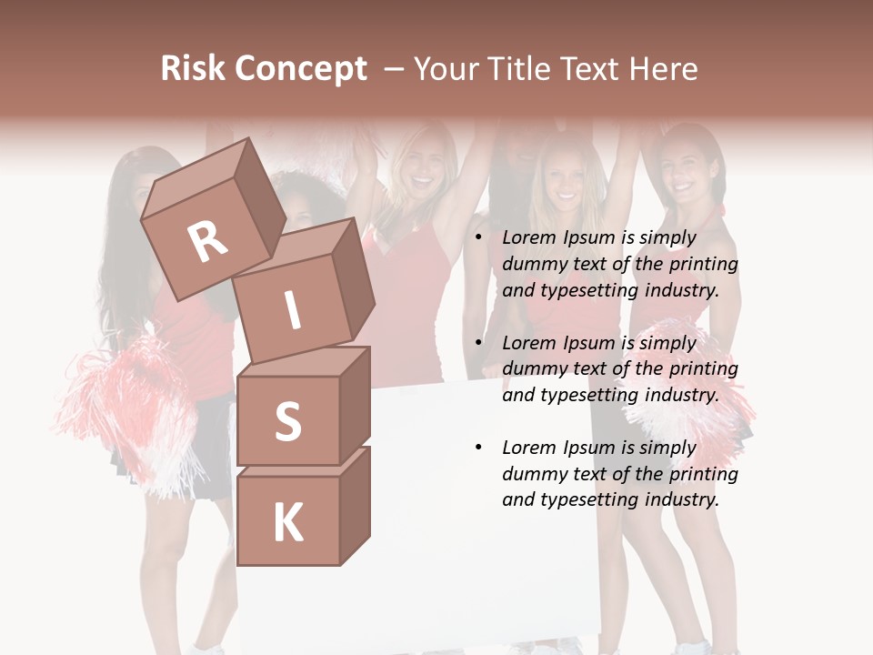 Cropped Space Businesswoman PowerPoint Template