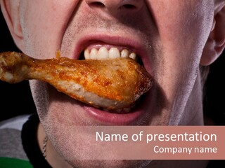 Eat Mouth Chicken PowerPoint Template