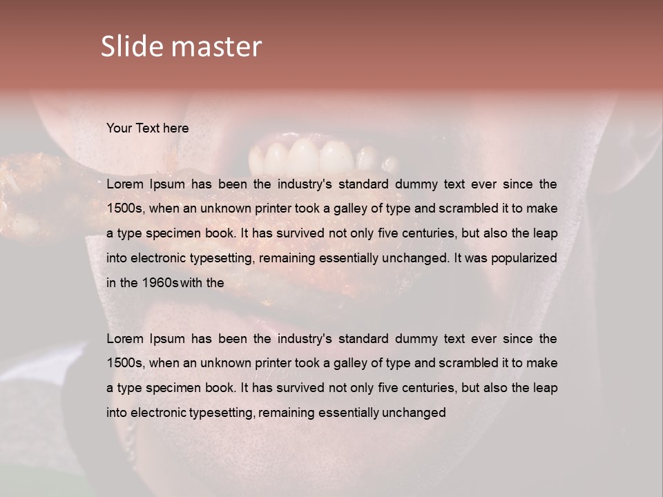 Eat Mouth Chicken PowerPoint Template