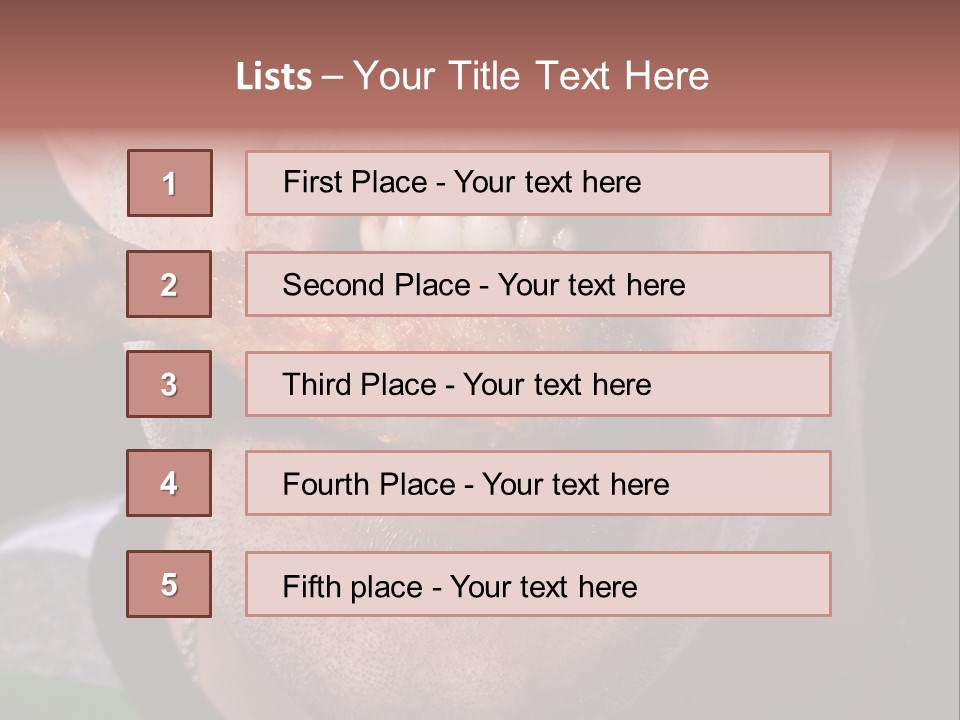 Eat Mouth Chicken PowerPoint Template