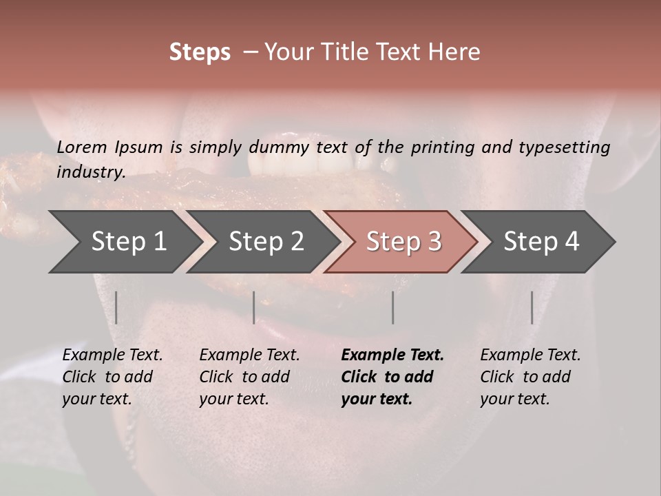 Eat Mouth Chicken PowerPoint Template