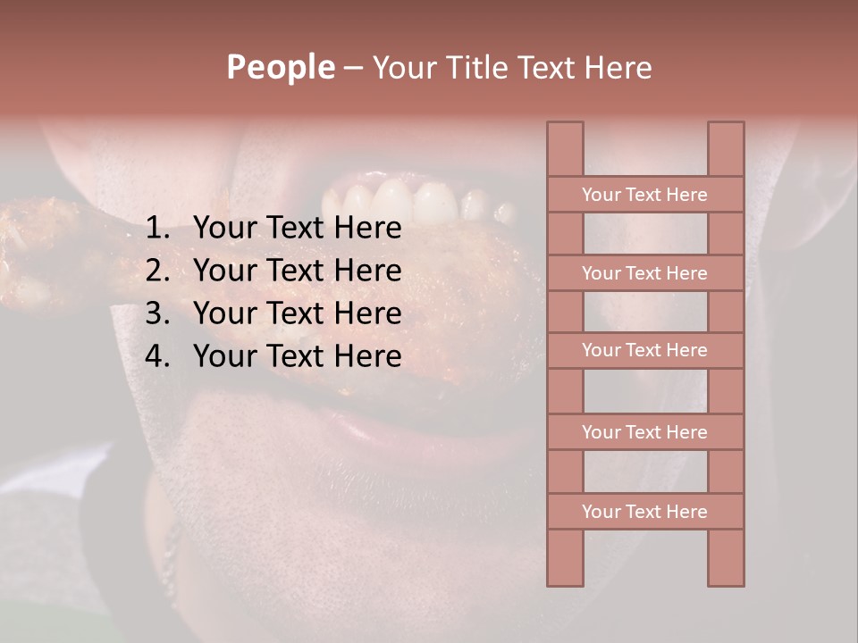 Eat Mouth Chicken PowerPoint Template