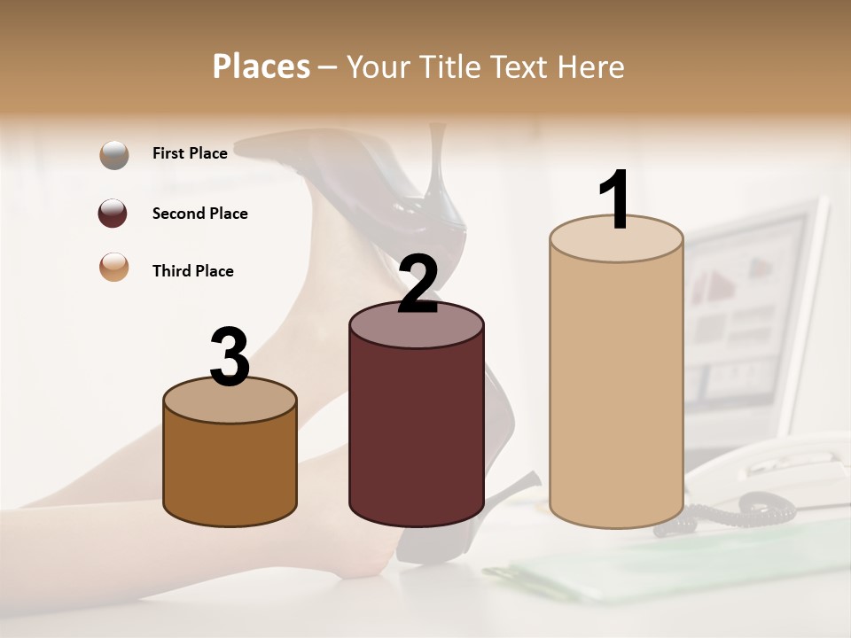 Cropped Space Businesswoman PowerPoint Template