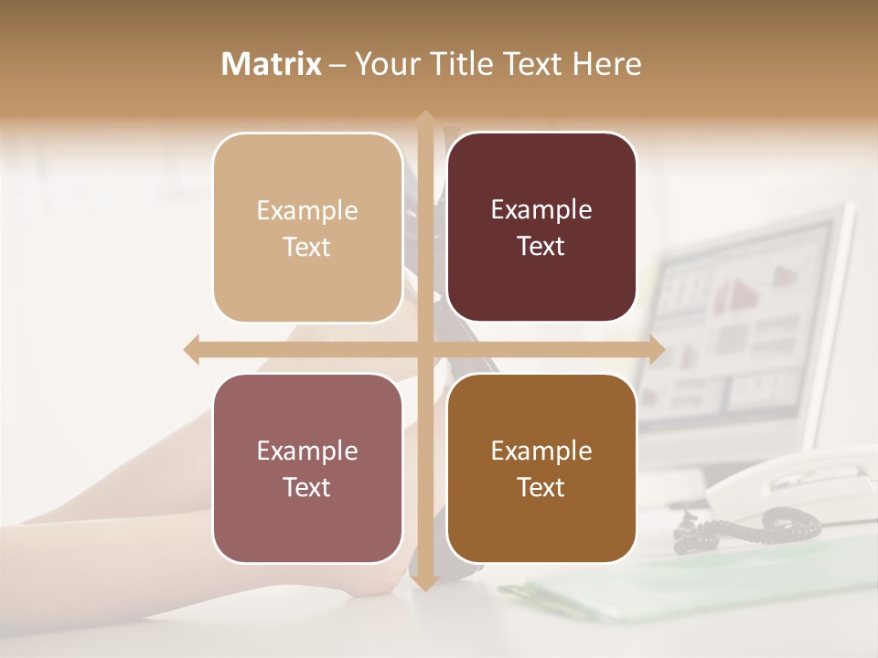 Cropped Space Businesswoman PowerPoint Template