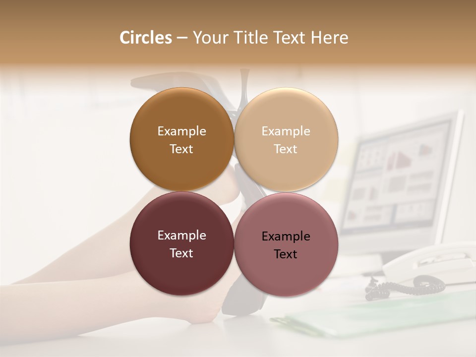 Cropped Space Businesswoman PowerPoint Template