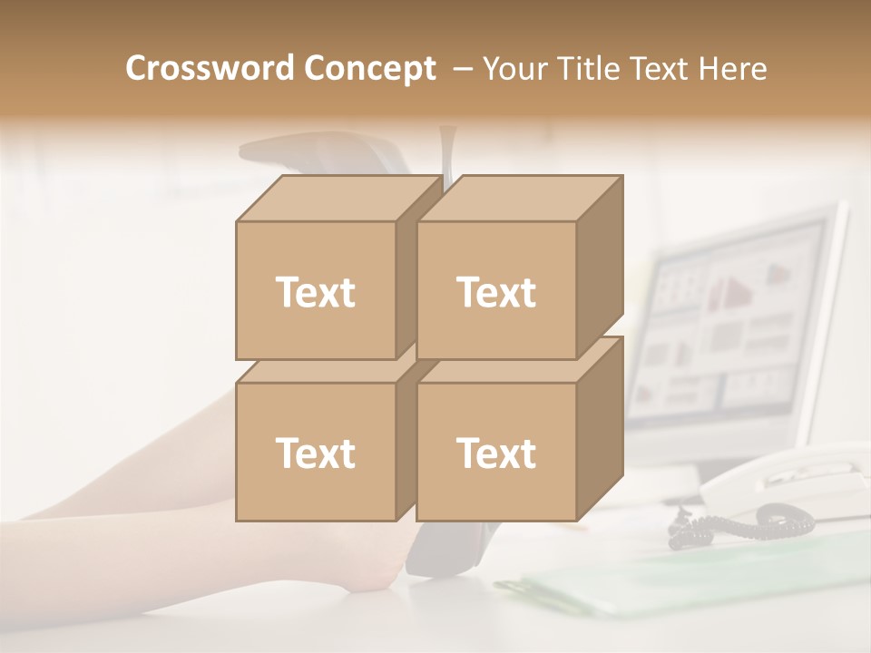 Cropped Space Businesswoman PowerPoint Template