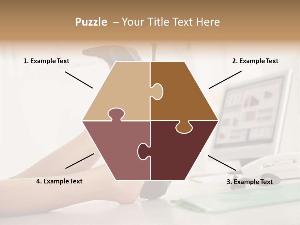 Cropped Space Businesswoman PowerPoint Template