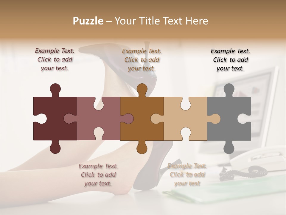 Cropped Space Businesswoman PowerPoint Template