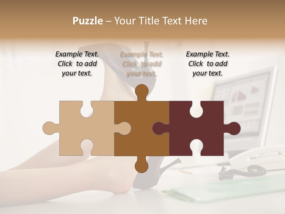 Cropped Space Businesswoman PowerPoint Template