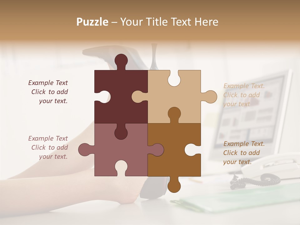 Cropped Space Businesswoman PowerPoint Template