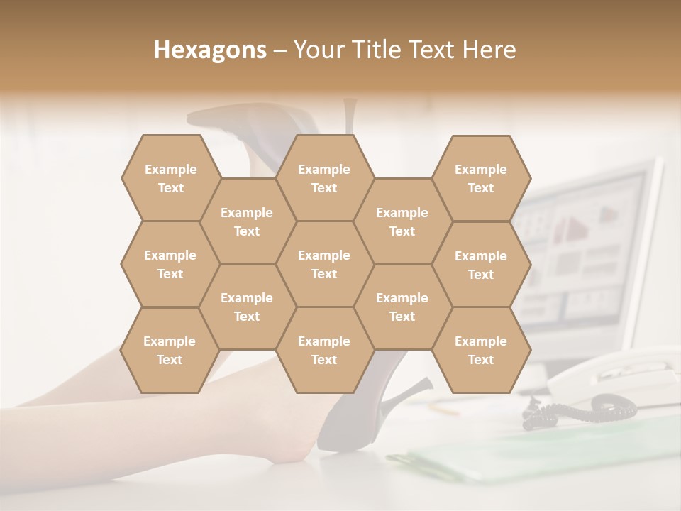 Cropped Space Businesswoman PowerPoint Template