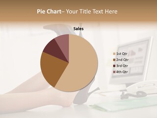 Cropped Space Businesswoman PowerPoint Template