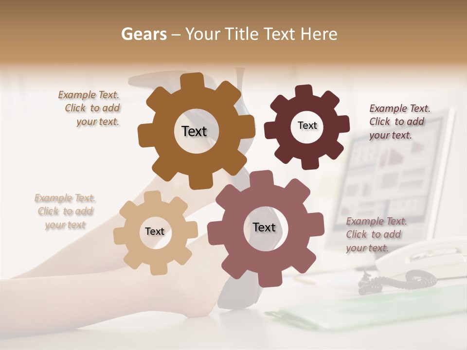 Cropped Space Businesswoman PowerPoint Template