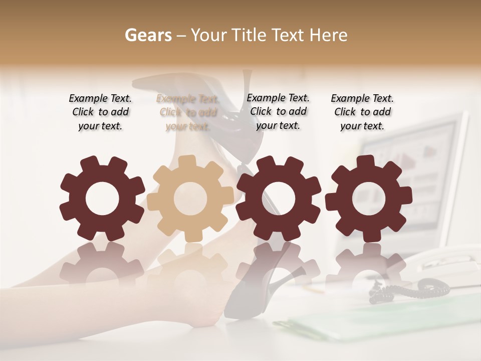 Cropped Space Businesswoman PowerPoint Template