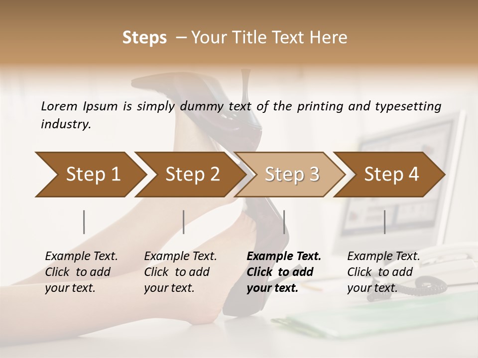 Cropped Space Businesswoman PowerPoint Template