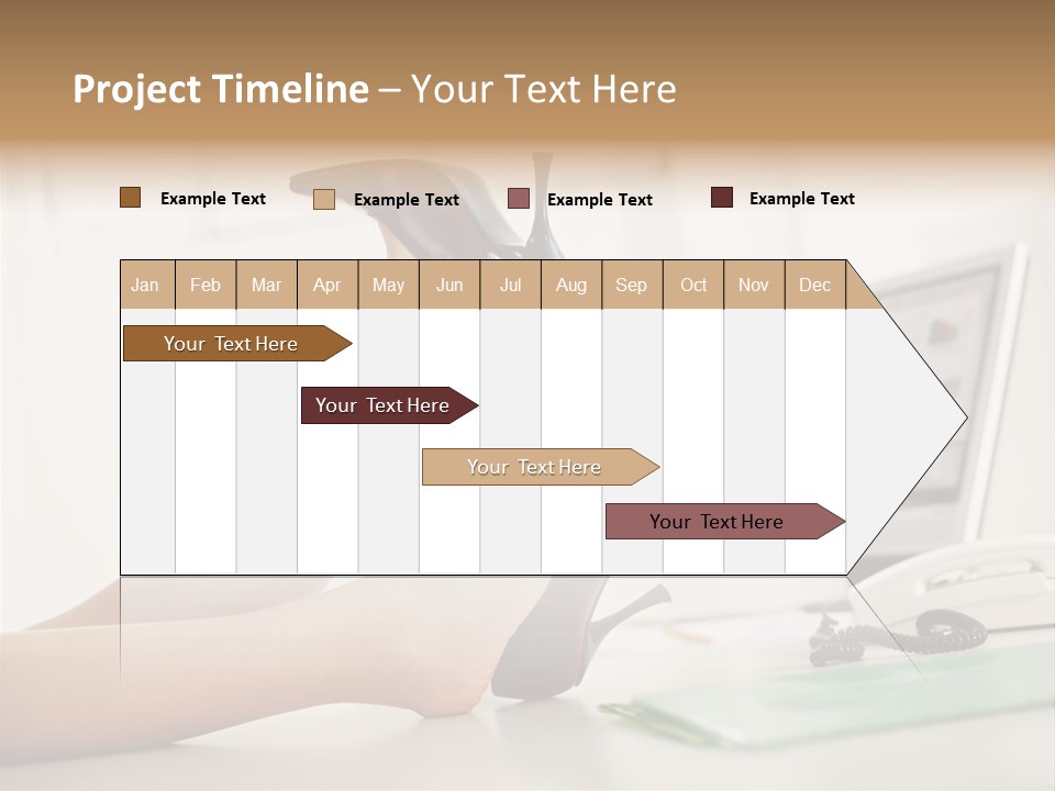 Cropped Space Businesswoman PowerPoint Template