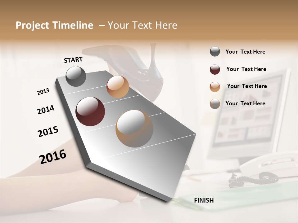 Cropped Space Businesswoman PowerPoint Template