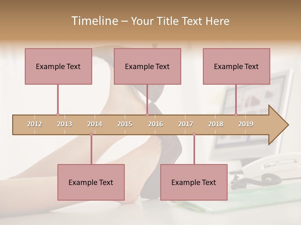 Cropped Space Businesswoman PowerPoint Template