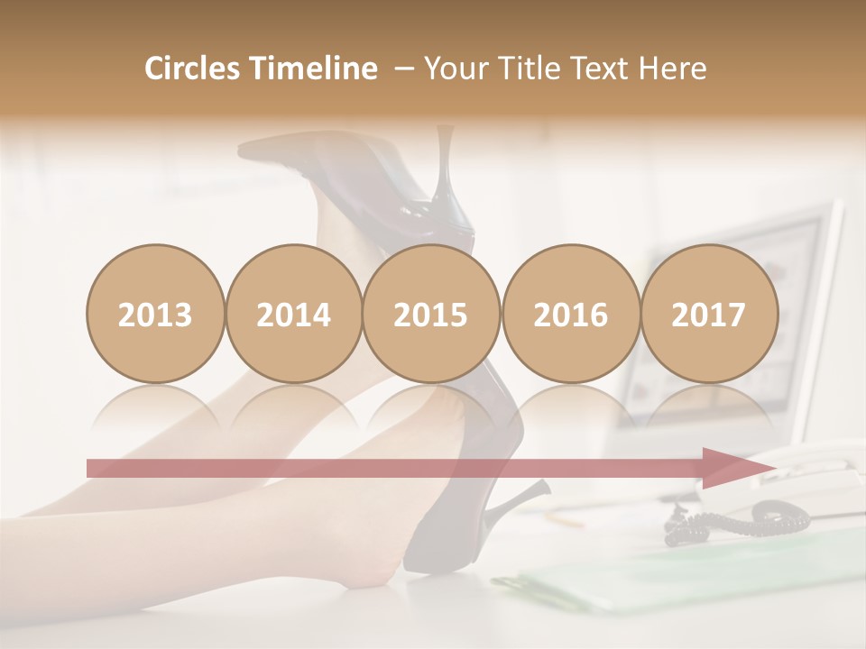 Cropped Space Businesswoman PowerPoint Template