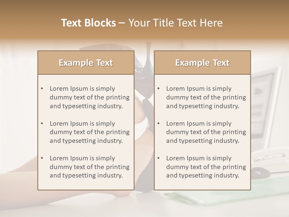 Cropped Space Businesswoman PowerPoint Template