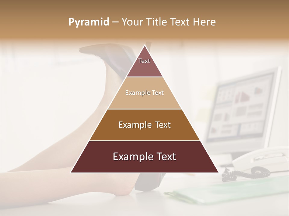 Cropped Space Businesswoman PowerPoint Template